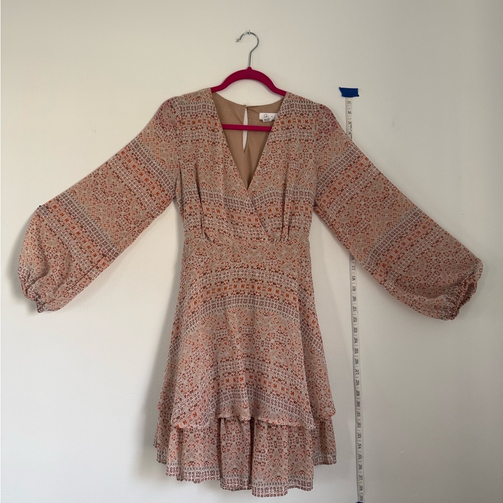Elegant Multicolor Patterned Dress - Picture 2 of 10